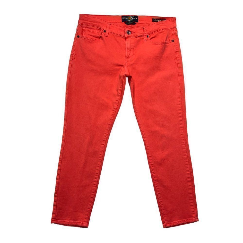 Lucky Brand Women's Neon Pink‎ Zoe Straight Crop Jeans